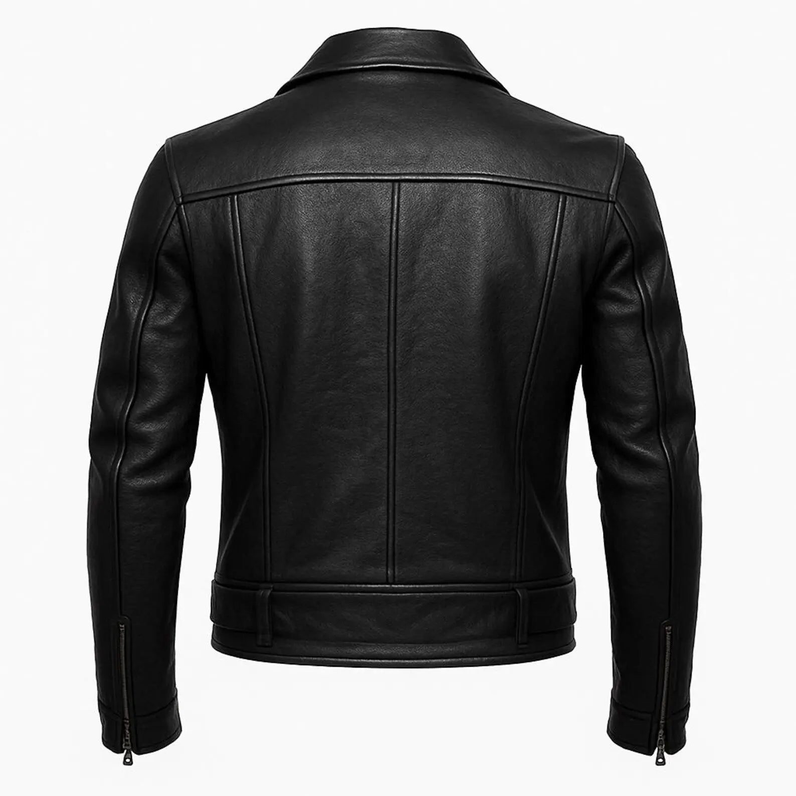 Black Faux Leather Biker Jacket | Luxury Outerwear | Slim Fit | Eagle Vogue