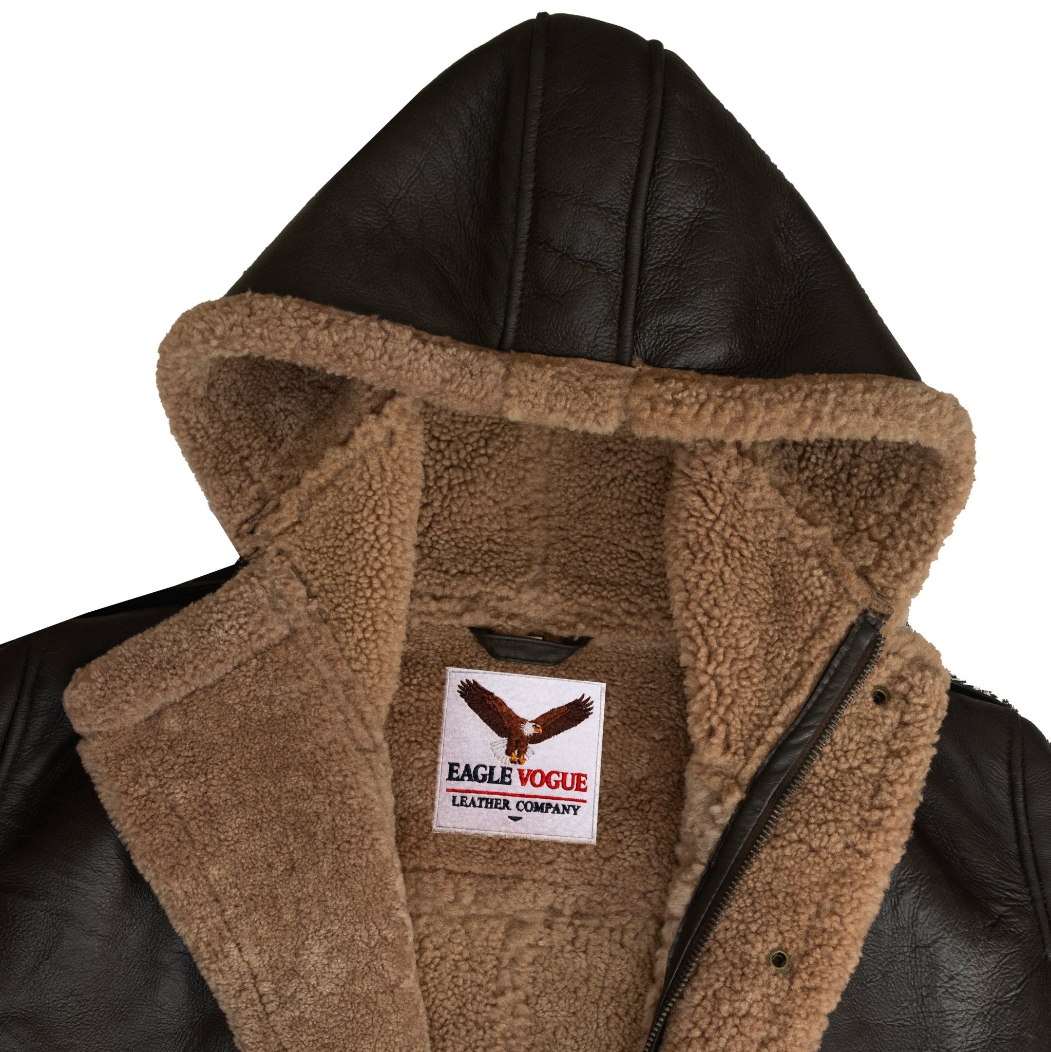Hooded Shearling Coat | Black Leather Parka with Natural Shearling | Long Sheepskin Winter Jacket | Luxury Outerwear | Eagle Vogue