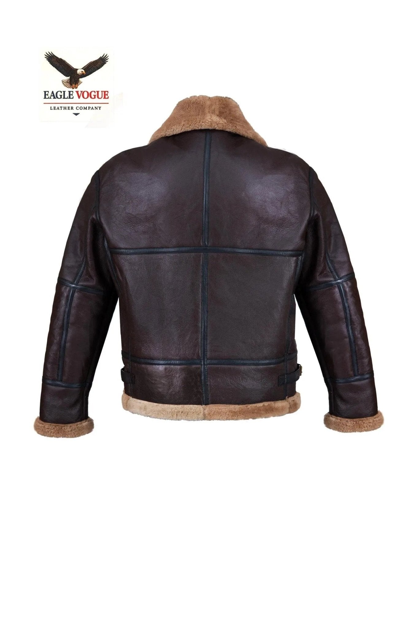 Men's B3 Bomber Jacket: Genuine Sheepskin Shearling Leather, Fur Collar