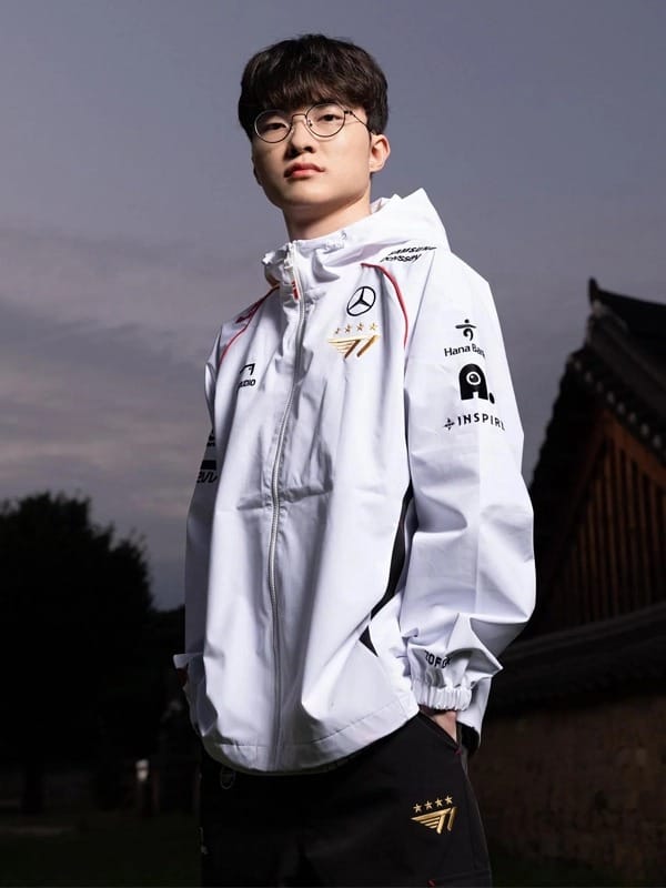 2024 T1 Worlds Uniform White Cotton Jacket