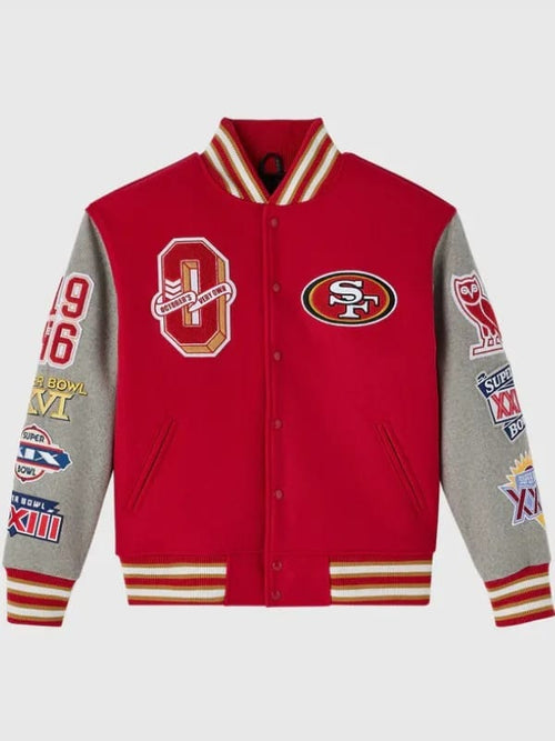 2025 OVO San Francisco 49ers Varsity Jacket