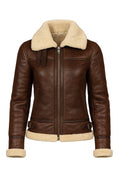 Women's Brown Shearling Leather Jacket