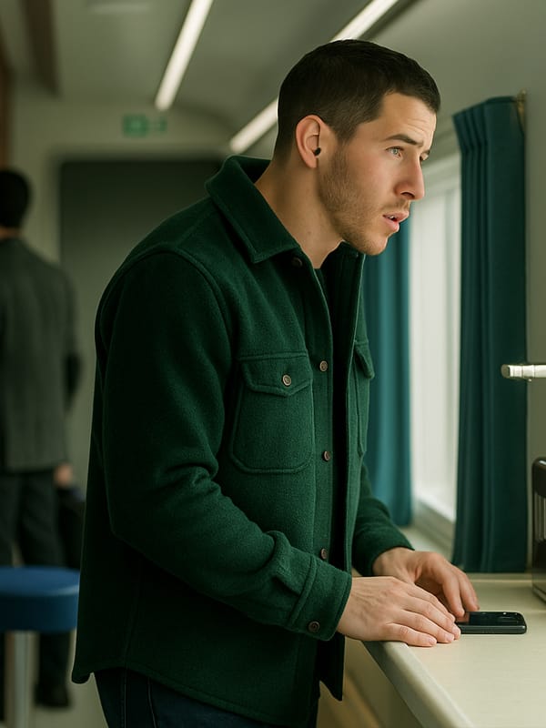 A Very Jonas Christmas Nick Jonas Green Jacket - view 2
