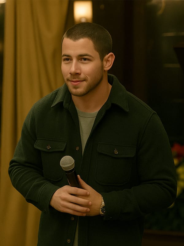 A Very Jonas Christmas Nick Jonas Green Jacket - view 3