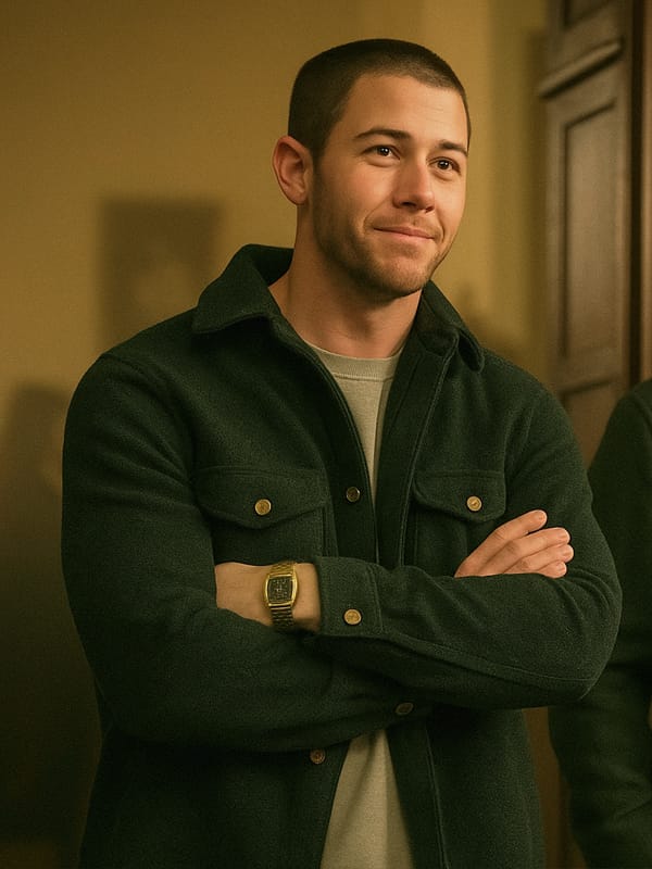 A Very Jonas Christmas Nick Jonas Green Jacket