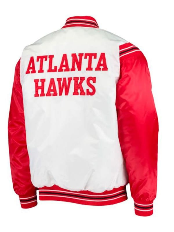 Renegade Atlanta Hawks Starter Satin Varsity Jacket - view 2