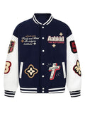 Battlekid Devout Fleur De Lis Letterman Varsity Jacket - view 6