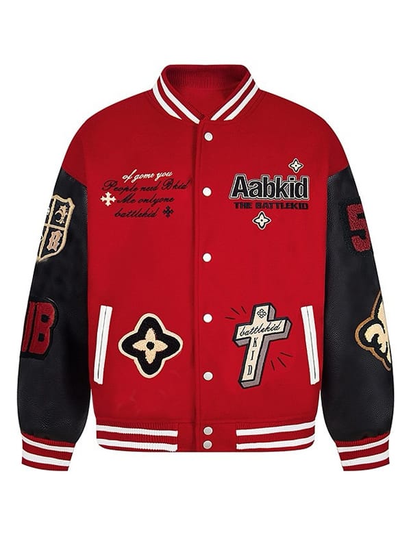 Battlekid Devout Fleur De Lis Letterman Varsity Jacket