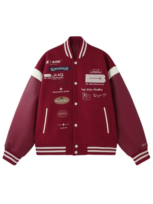 BJHG Regardles Multi Logo Letterman Varsity Jacket - view 4