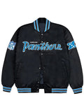Carolina Panthers Bomber Black Satin Jacket