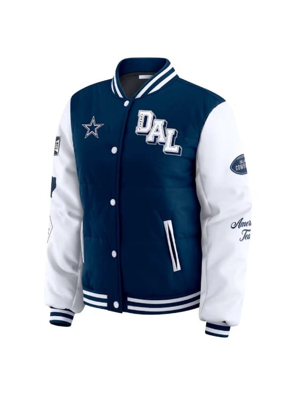 Erin Andrews Dallas Cowboys Varsity Puffer Jacket
