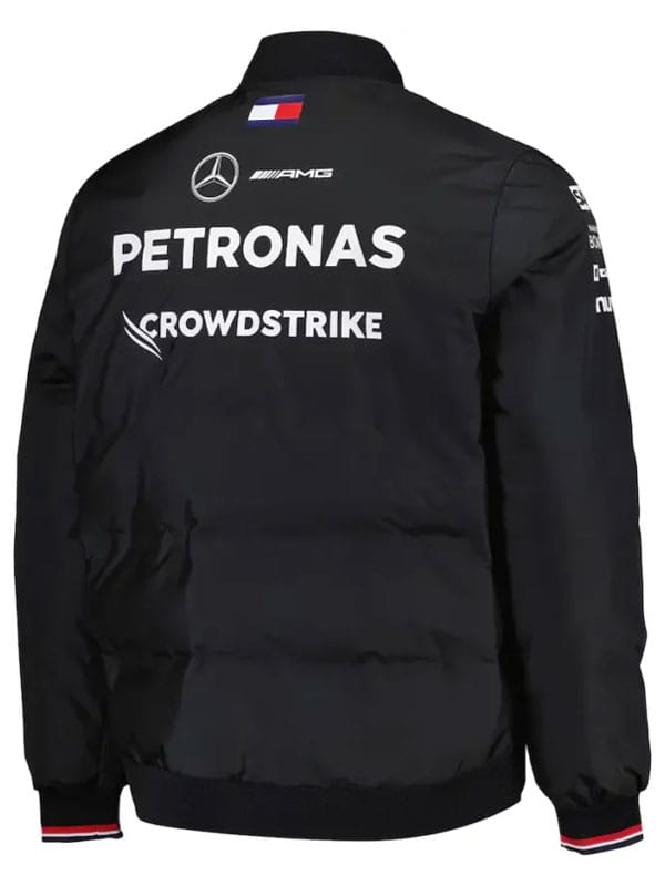 F1 George Russell Mercedes Black Bomber Jacket - view 4