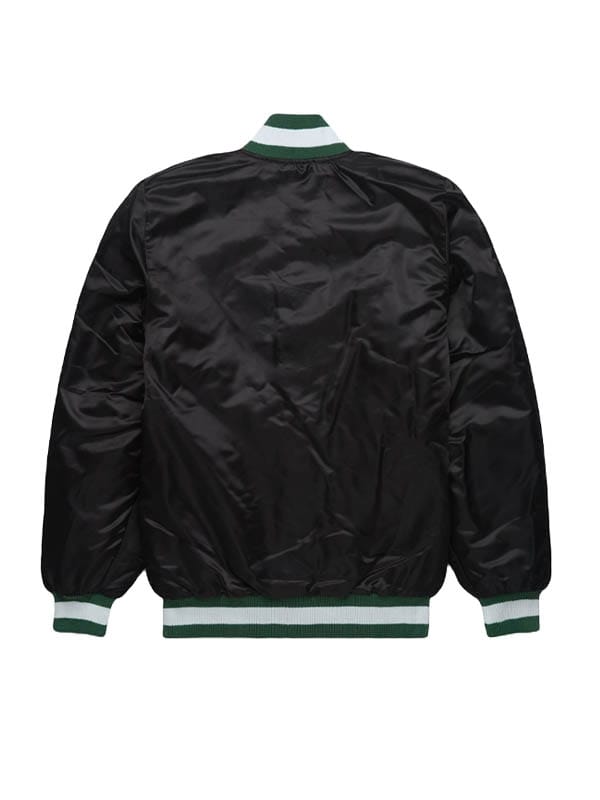 Unisex NFL Green Bay Packers Varsity Black Satin Jacket - view 2