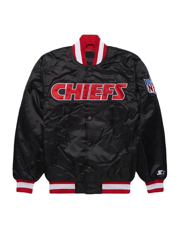 Unisex HOMAGE x Chiefs Blackout Varsity Satin Jacket