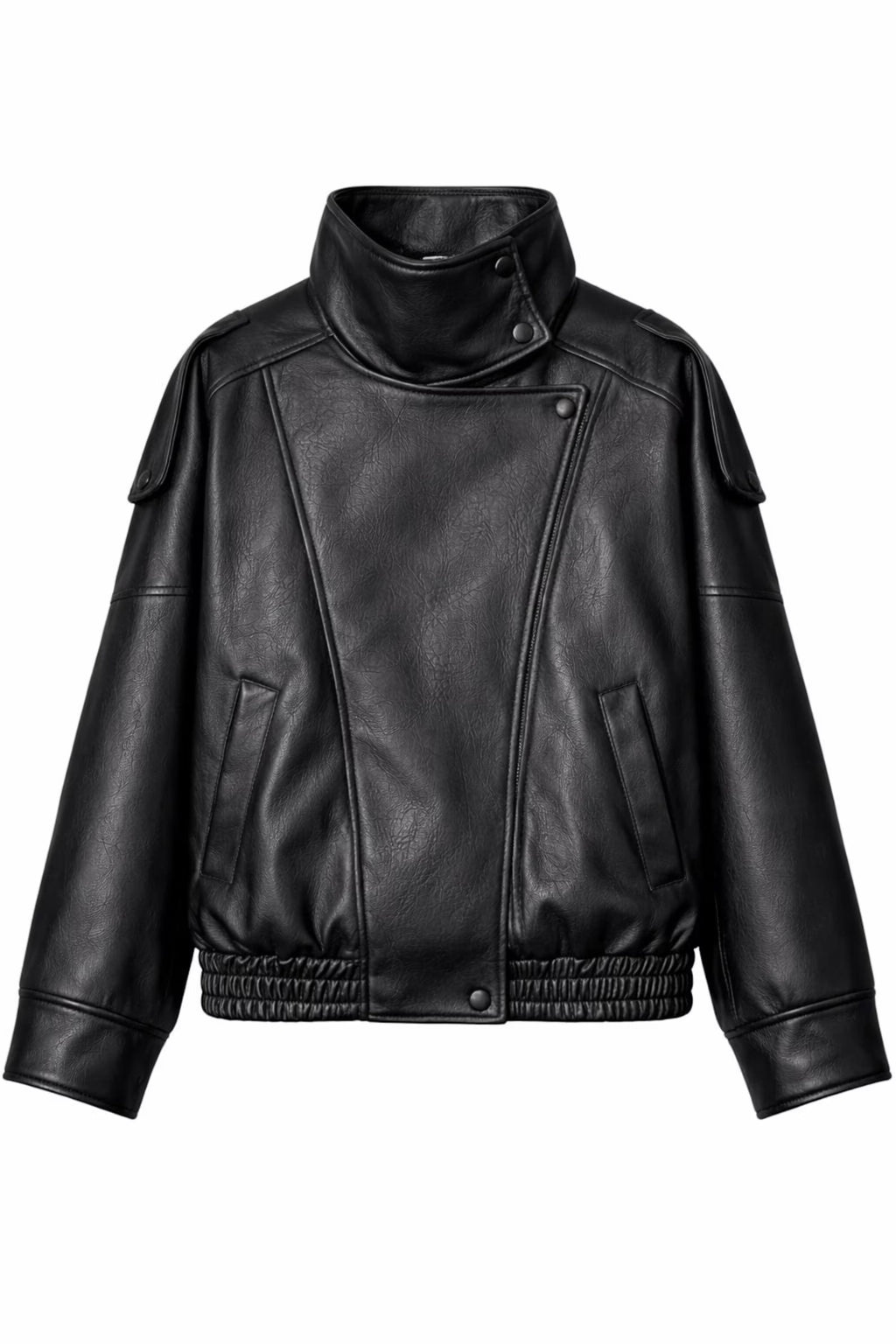 Oversized Burgundy Sheepskin Leather Jacket | Black Oversized Women's Jacket
