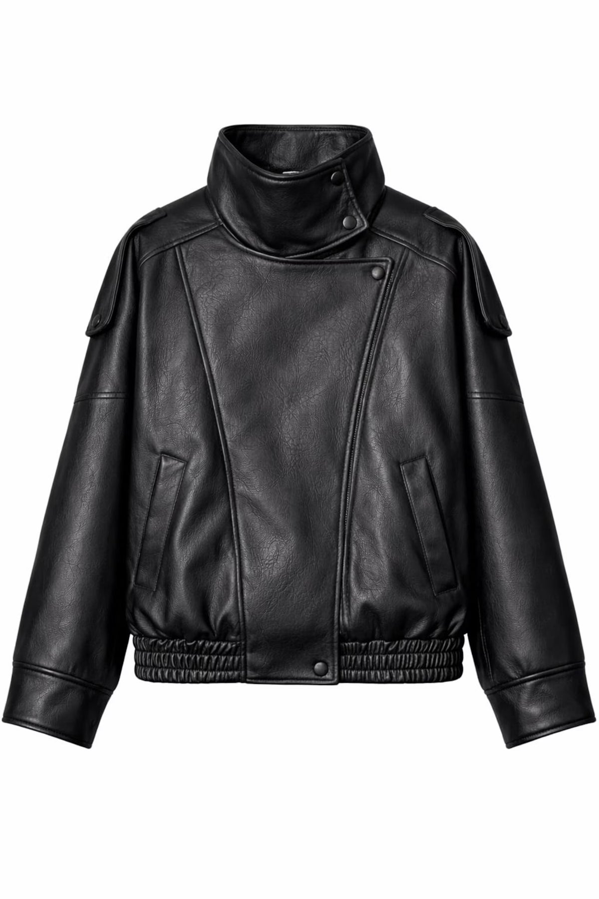 Oversized Burgundy Sheepskin Leather Jacket | Black Oversized Women's Jacket