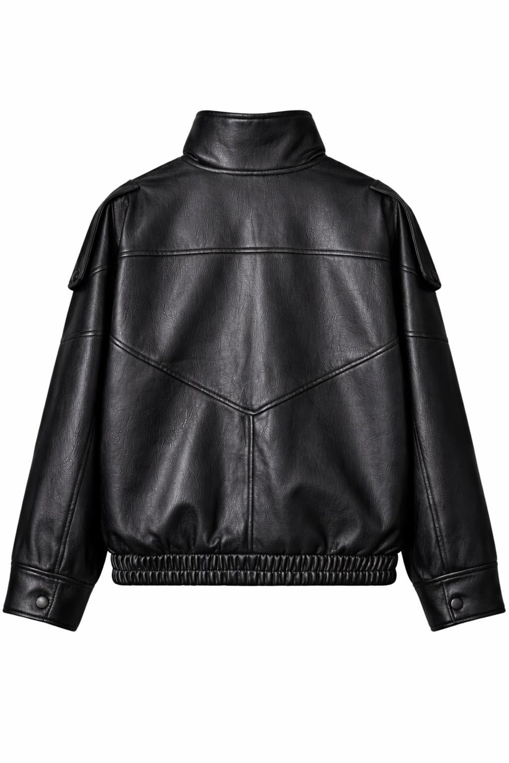Oversized Burgundy Sheepskin Leather Jacket | Black Oversized Women's Jacket