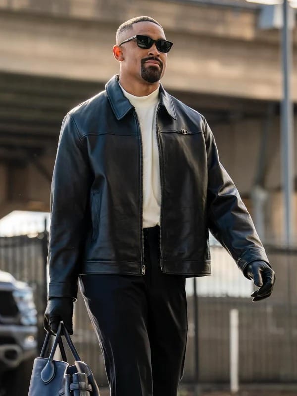 Jalen Hurts Coach Black Leather Jacket
