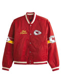 Abercrombie KC Chiefs Satin Varsity Red Jacket