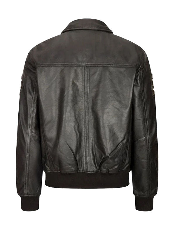 Men's Air Force Pilot Retro Flying Leather Jacket - view 2