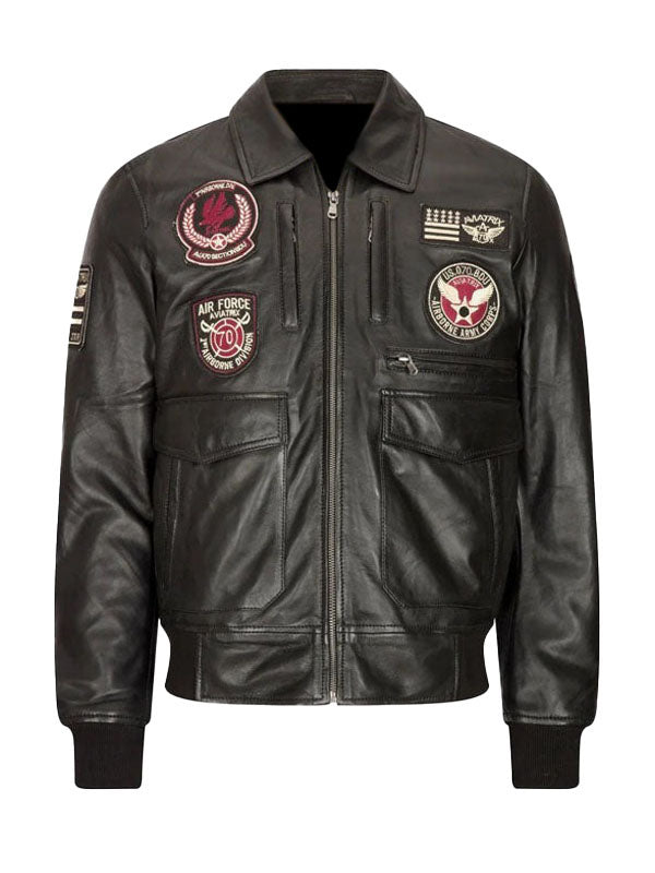 Men's Air Force Pilot Retro Flying Leather Jacket