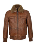 Men's Air Force Shearling Brown Leather Jacket