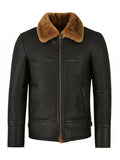 Men's Aviator B3 Shearling Brown Leather Jacket