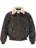 Men’s Brown Removable Fur A-2 Jacket