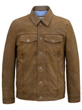 Men’s Trucker Style Suede Leather Jacket
