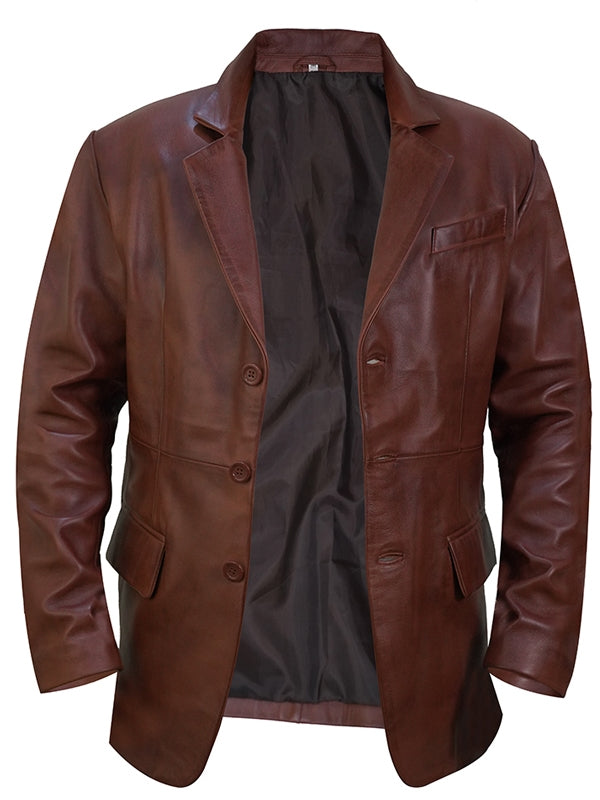 Men’s Classic Slim fit Notched Lapel Brown Blazer - view 2