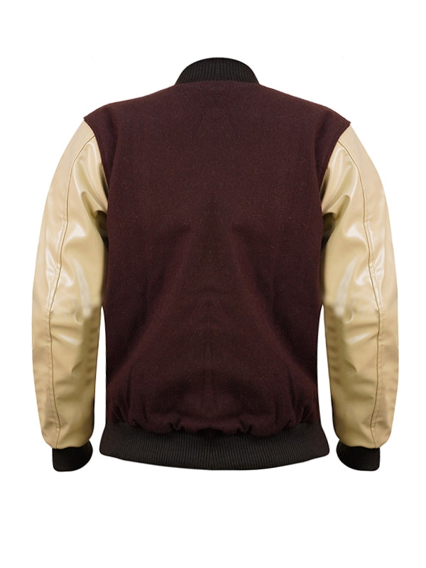 Men's Vintage Eagle Logo Casual Varsity Wool Jacket - view 2
