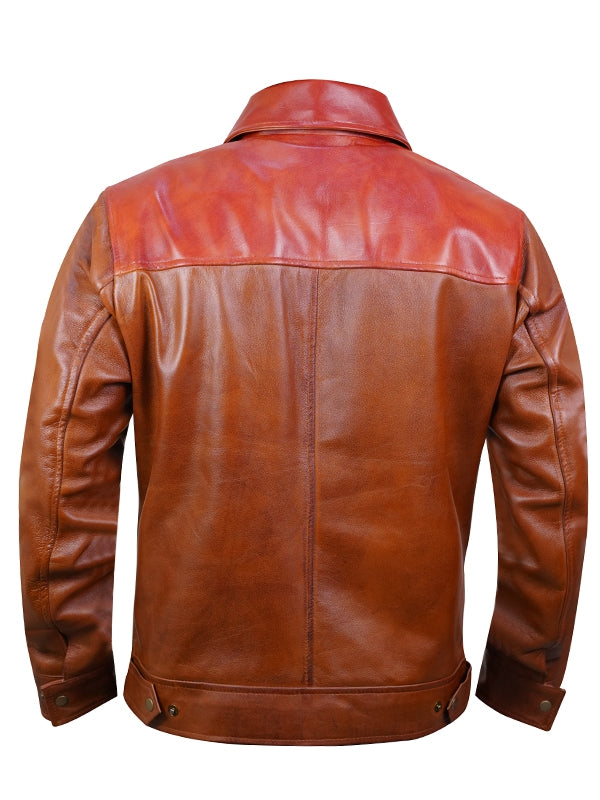 Men's Kevin Costner Western Cowboy Leather Jacket - view 2