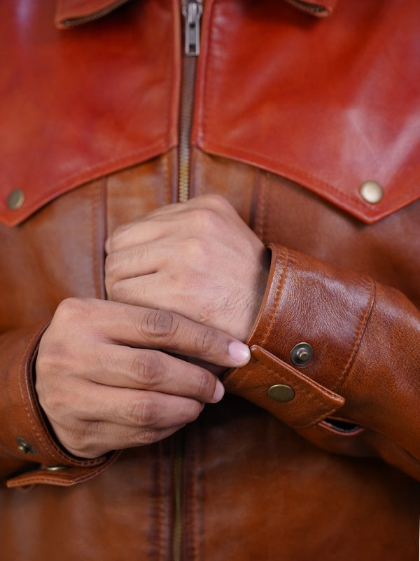 Men's Kevin Costner Western Cowboy Leather Jacket - view 4