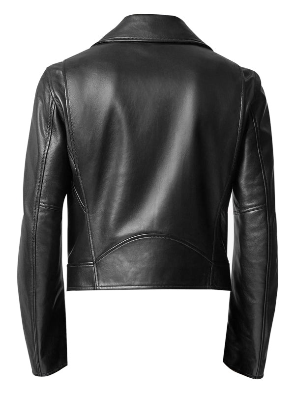 Men's Motor Biker Lambskin Leather Jacket - view 2