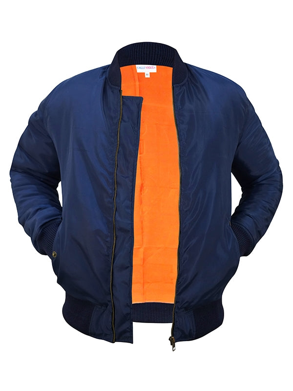 Men's Bomber Navy Blue Parachute Jacket - view 2