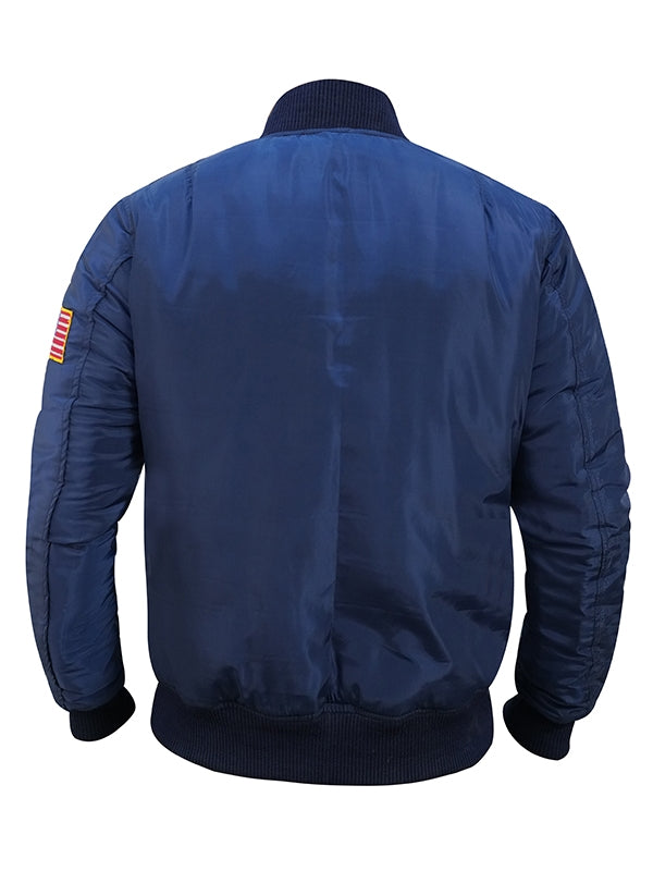 Men's Bomber Navy Blue Parachute Jacket - view 3