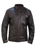 Men's Dark Brown Roadster Biker Leather Jacket