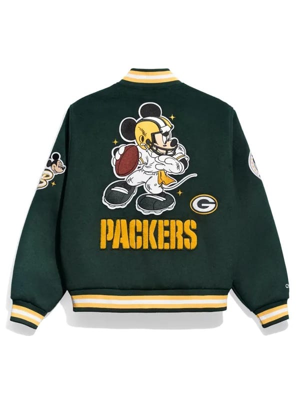 Mickey Mouse x Green Bay Packers Varsity Jacket - view 2