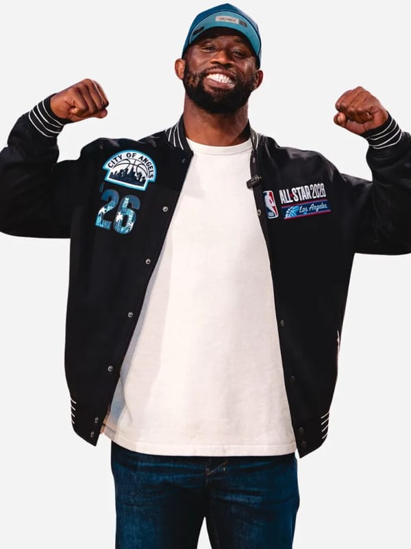 NBA 2026 All-Star Game Siya Kolisi Black Varsity Jacket