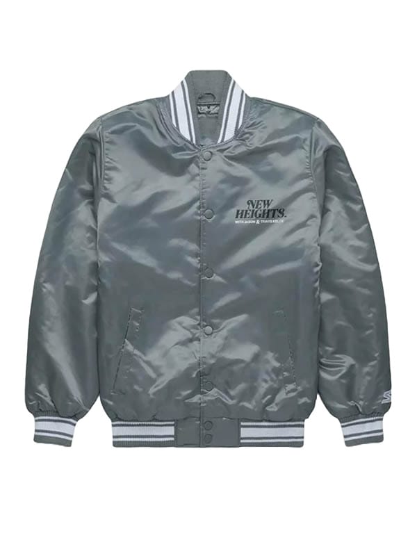 Unisex New Heights Starter Grey Satin Jacket