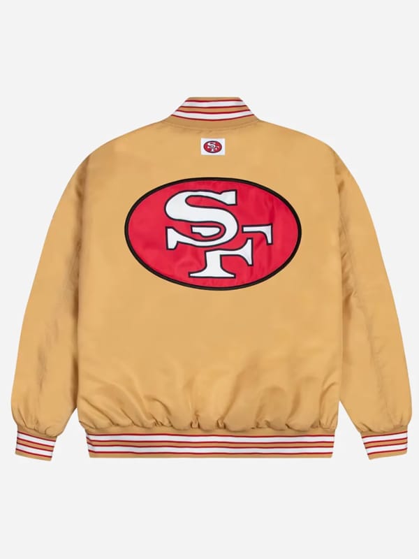 NFL SF 49yers Bomber Golden Satin Jacket - view 2