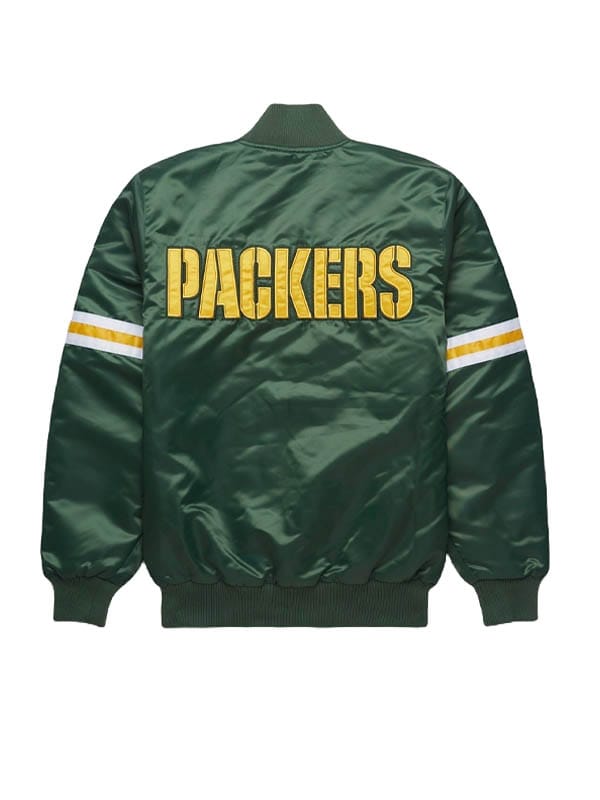 Unisex NFL Green Bay Packers Varsity Satin Jacket - view 2