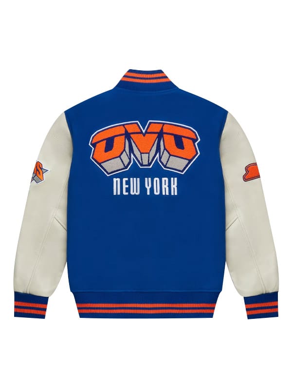 OVO x NFL New York Knicks Varsity Jacket - view 2
