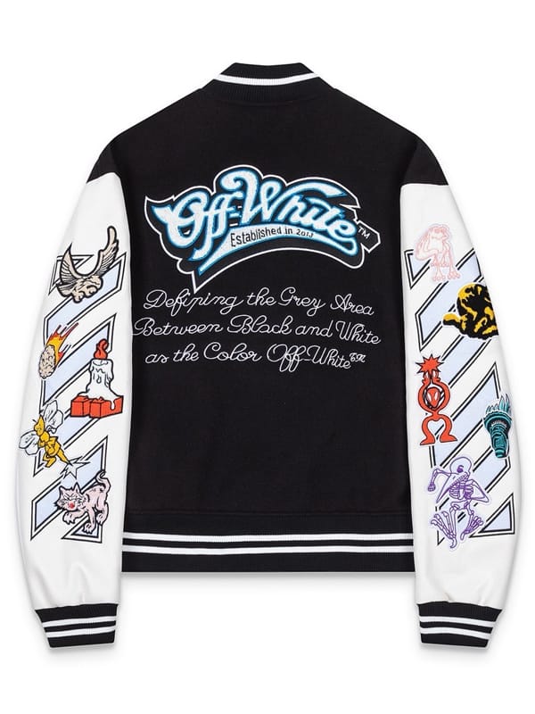 Off-White They Are All Native Patchwork Varsity Jacket - view 2