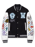 Off-White They Are All Native Patchwork Varsity Jacket