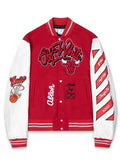Off White x AC Milan Chicago Bulls Varsity Jacket