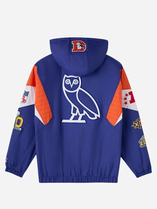 NFL X OVO Denver Broncos Pullover Varsity Jacket - view 2