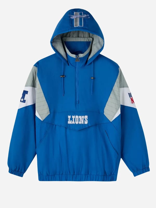 NFL X OVO Detroit Lions Pullover Varsity Jacket