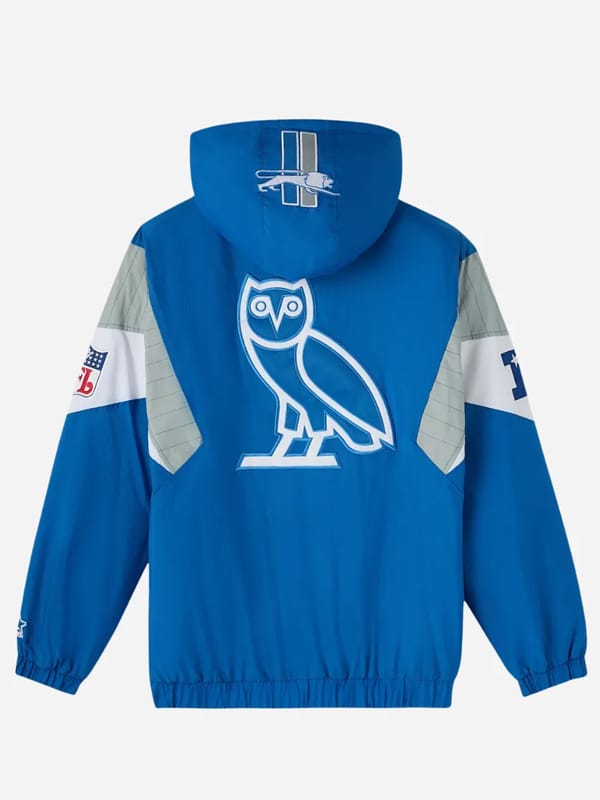 NFL X OVO Detroit Lions Pullover Varsity Jacket - view 2