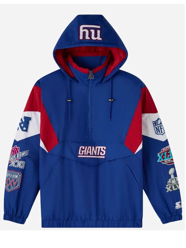 NFL X OVO New York Giants Pullover Varsity Jacket